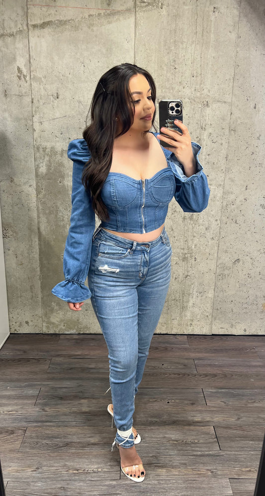 Sweet Denim Top